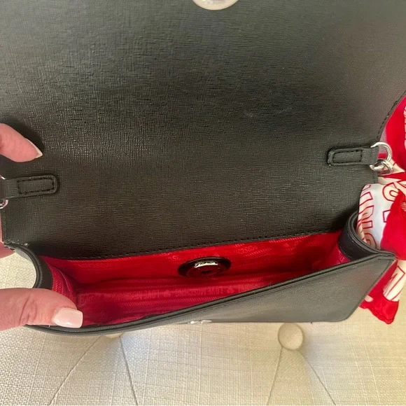 Love Moschino Black Shoulder Bag with Bow - Picture 3 of 5